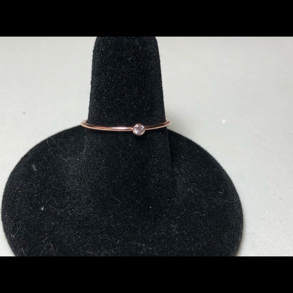 14/20 Rose-Gold Filled C. Zirconium set ring, S:7 - Picture 5 of 7